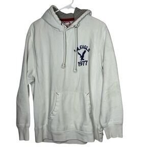 Vintage Men's American Eagle Y2K Chunky Embroidery Hoodie Grunge Street Thrashed